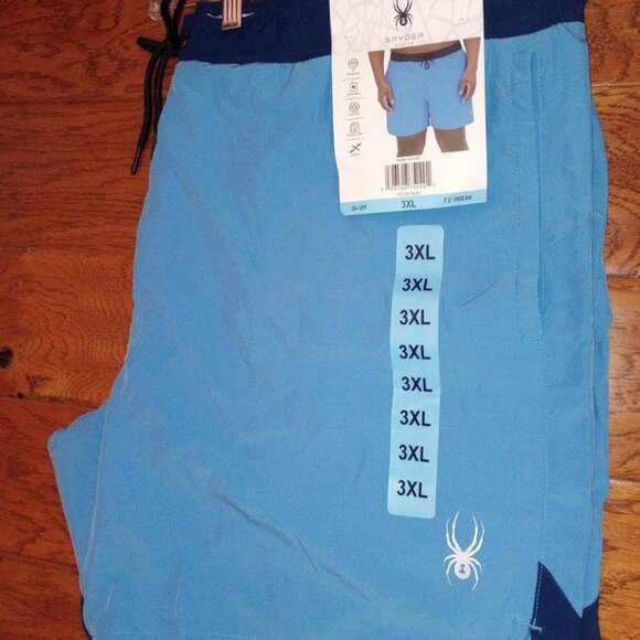 Spyder Men's Size 3XL (XXXL) BLue Comfort Liner Shorts Swim Shorts Trunks NWT - Picture 4 of 4